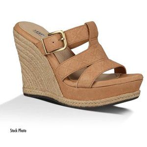 UGG Hedi Strappy Wedge Sandals Camel Size 10